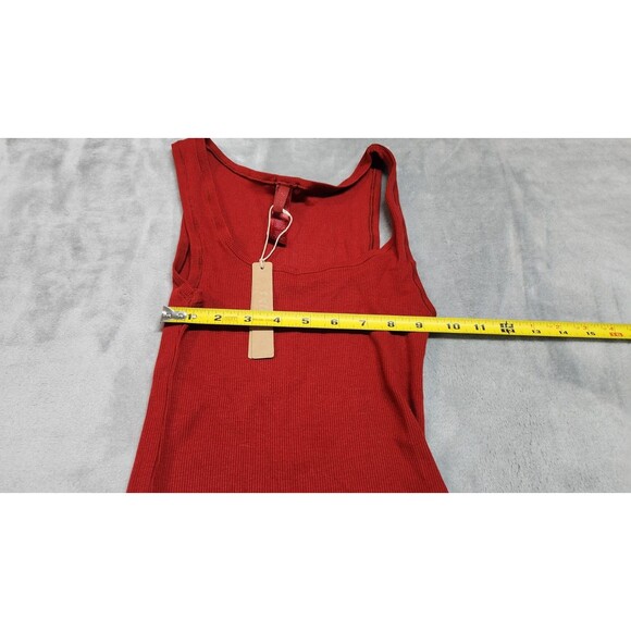 Skims Medium Brick Red Cotton Rib Tank Top AP-TNK-0038 NWT - Picture 8 of 8